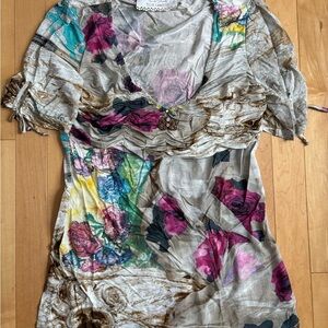 Elisa Cavaletti Multicolor Floral Blouse